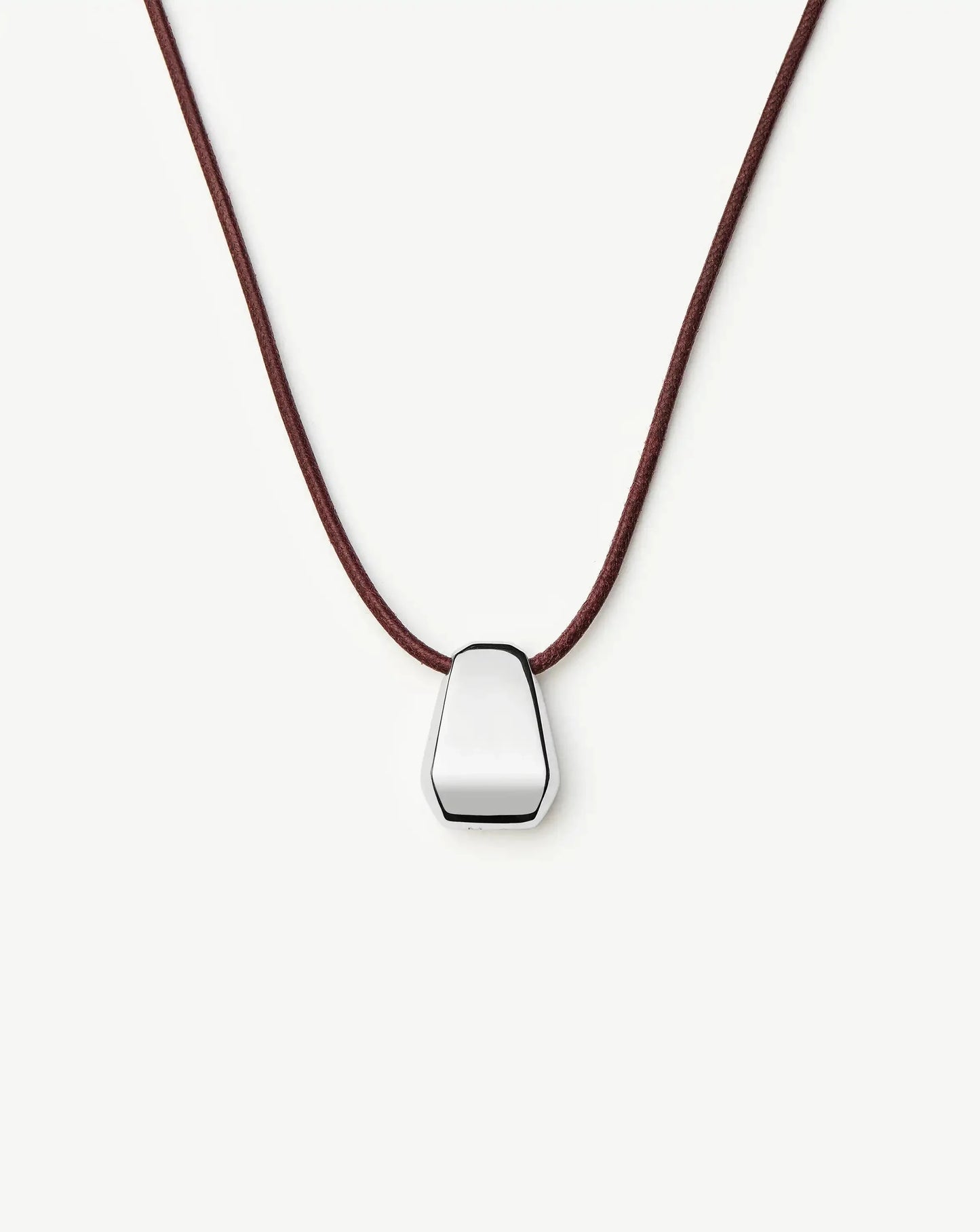 Lucy Williams Arco Cord Necklace | Silver Plated