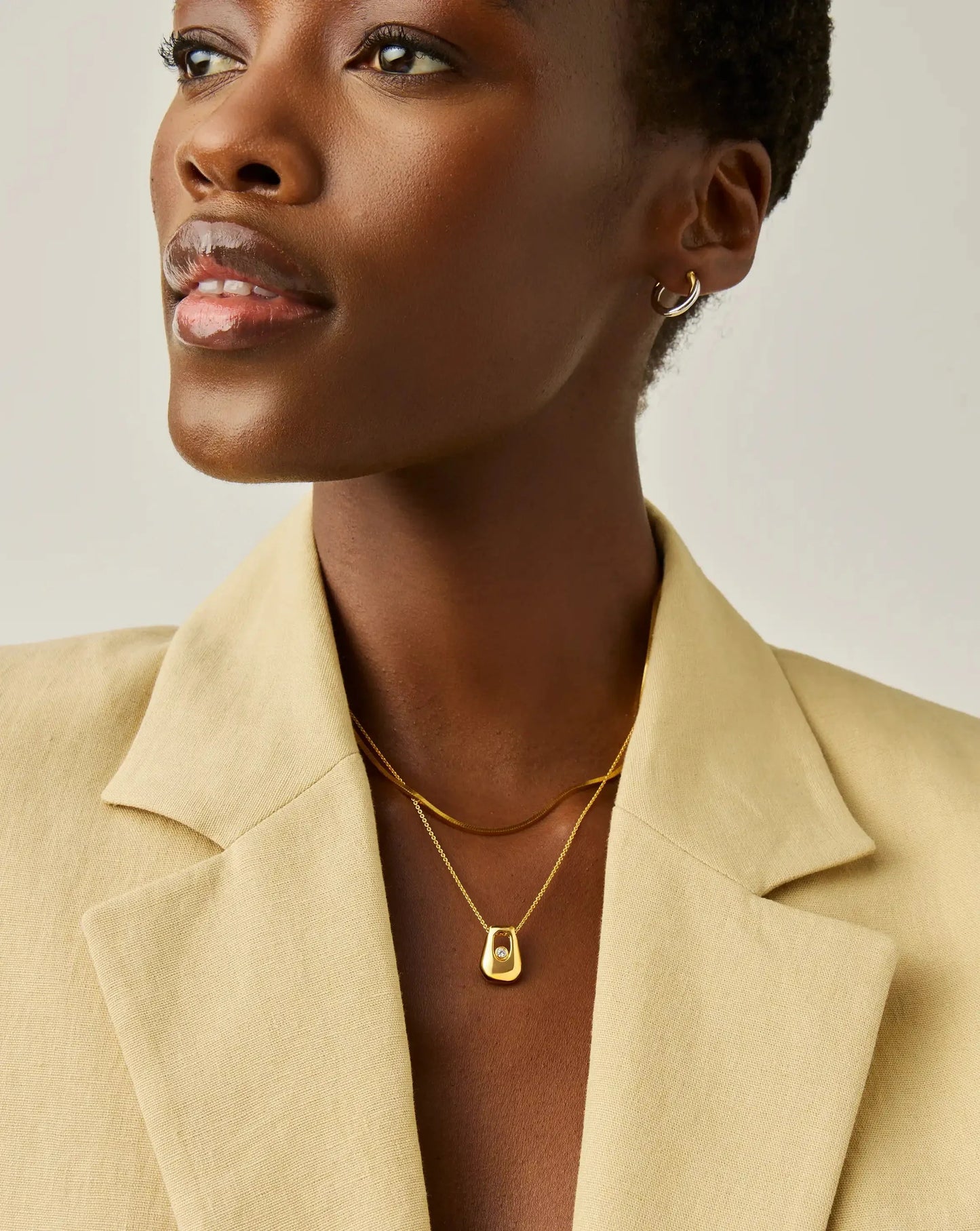 Lucy Williams Arco Pendant Necklace | 18ct Gold Vermeil