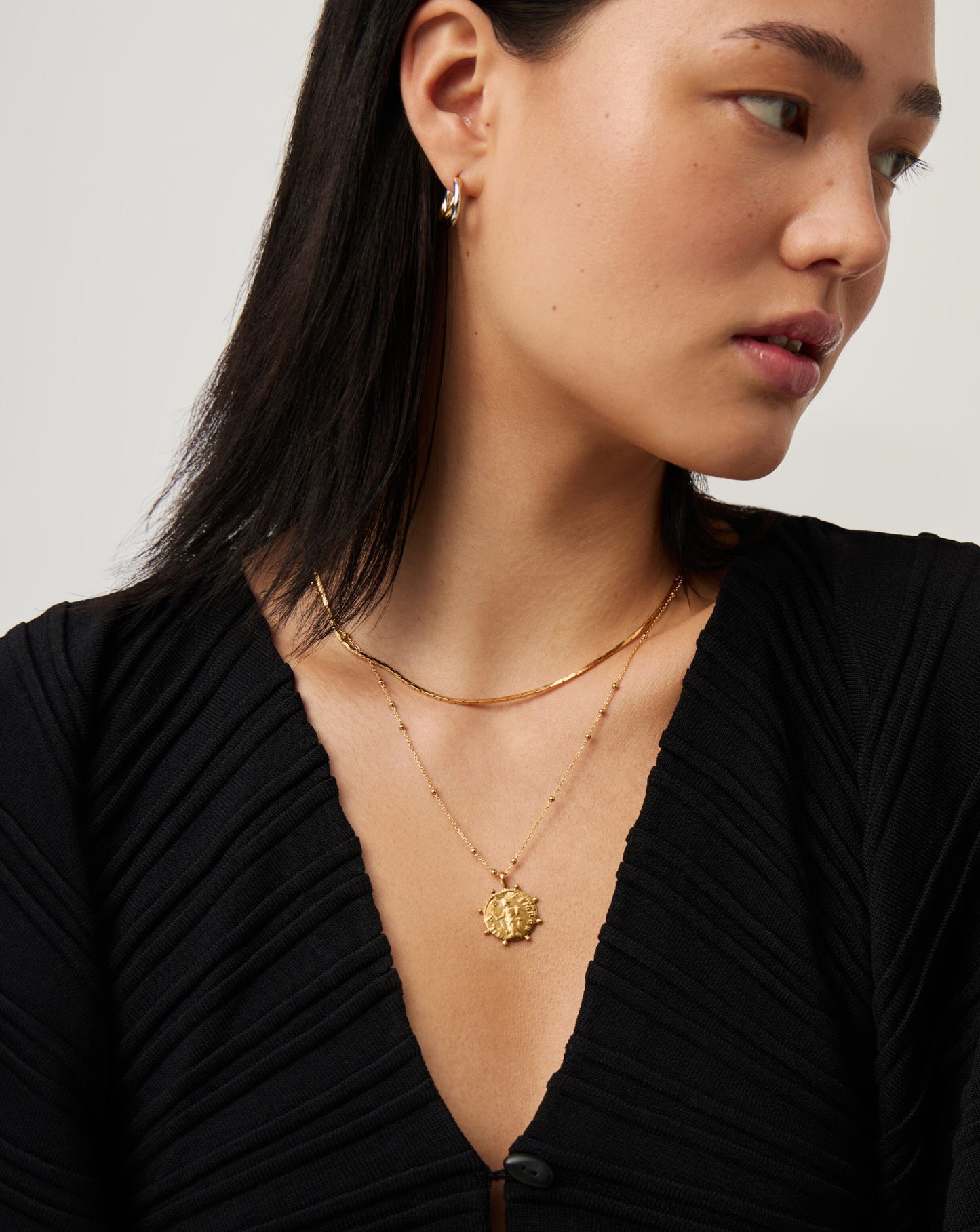 Lucy Williams Beaded Coin Necklace