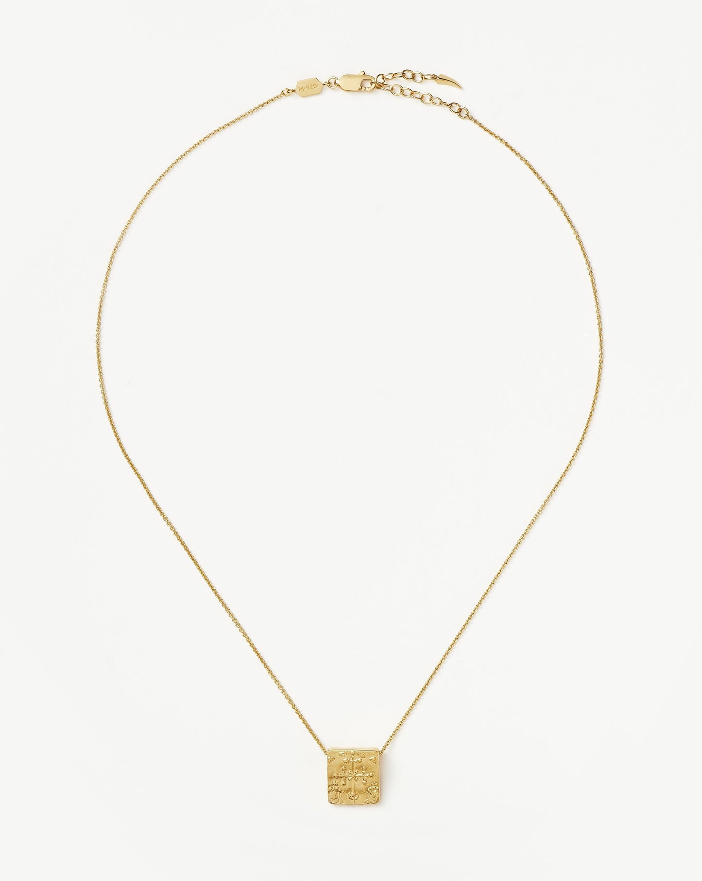 Lucy Williams Byzantine Square Coin Pendant Necklace | 18ct Gold Vermeil