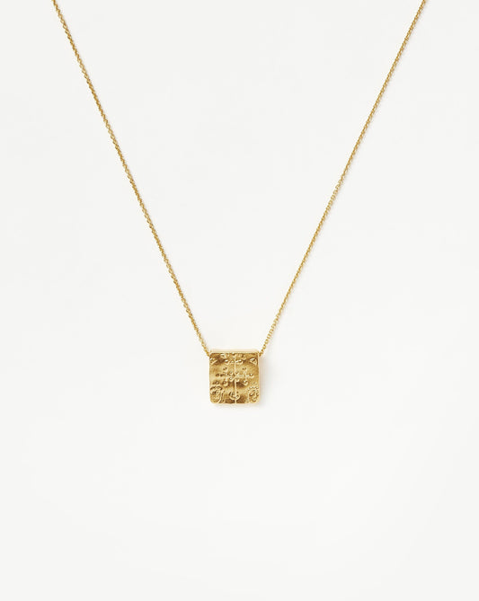 Lucy Williams Byzantine Square Coin Pendant Necklace | 18ct Gold Vermeil