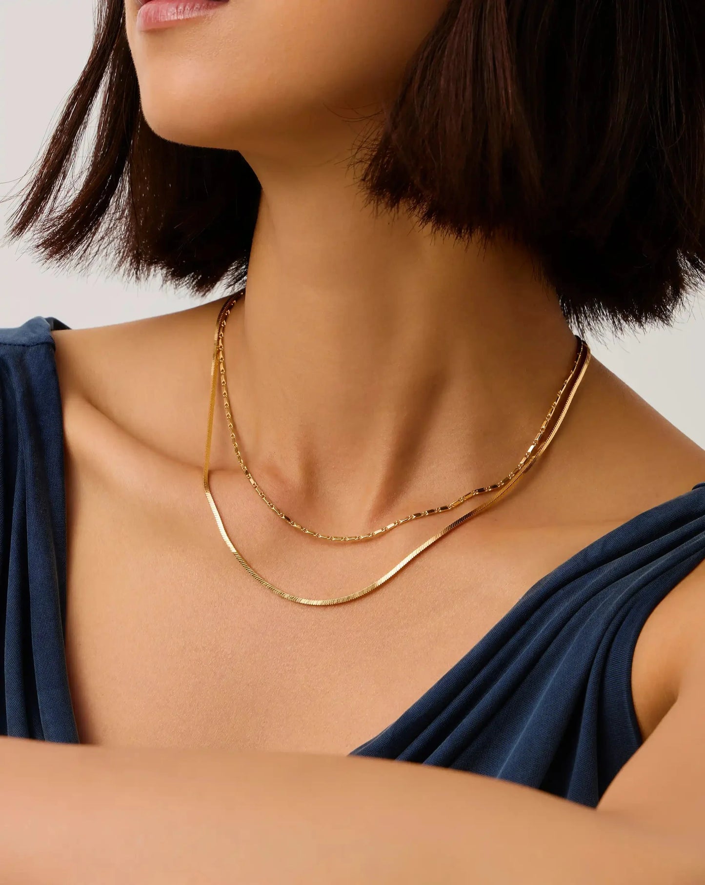 Lucy Williams Horizon Link Chain Necklace | 18ct Gold Vermeil