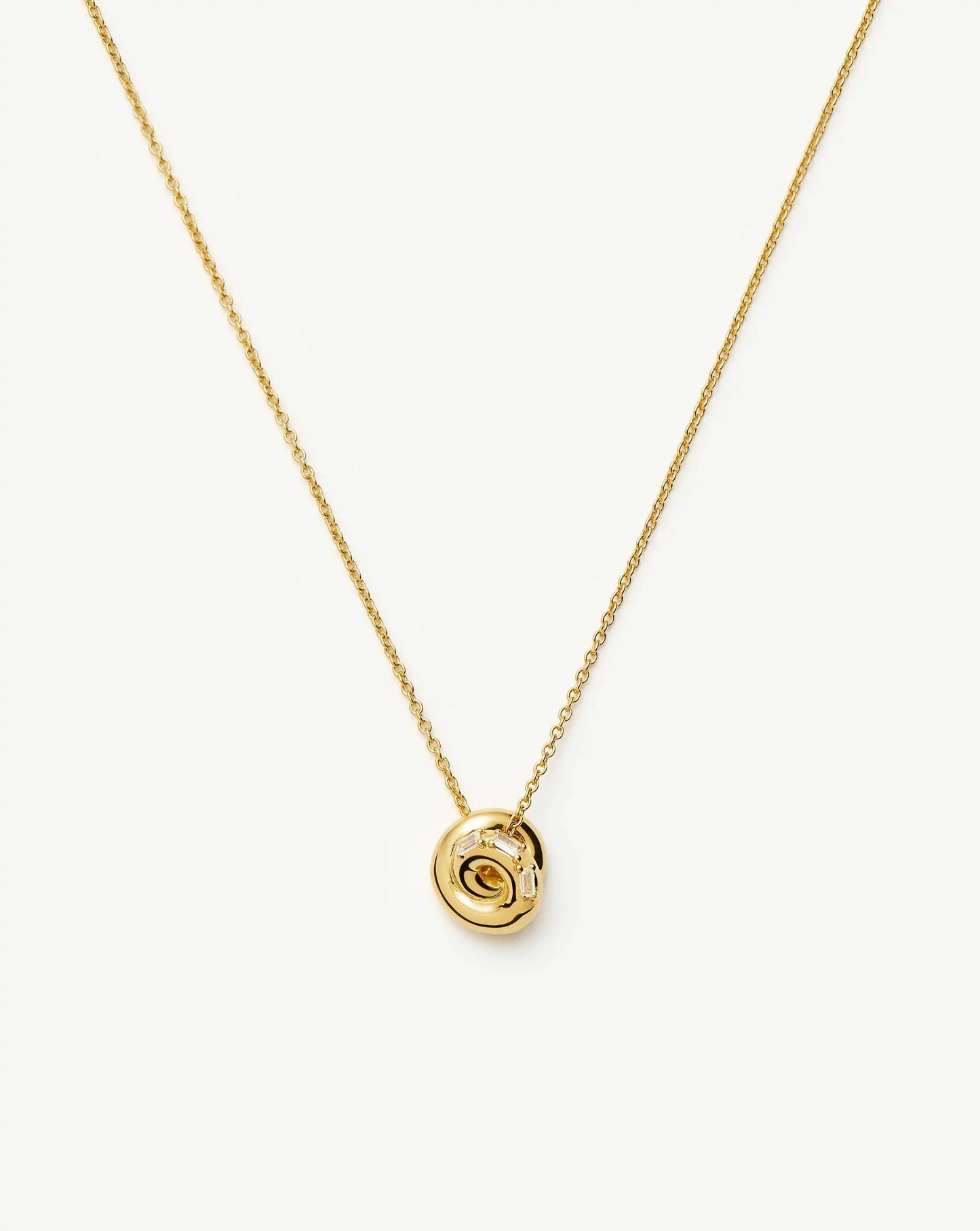 Lucy Williams Pavé Knot Pendant Necklace  | 18ct Gold Plated