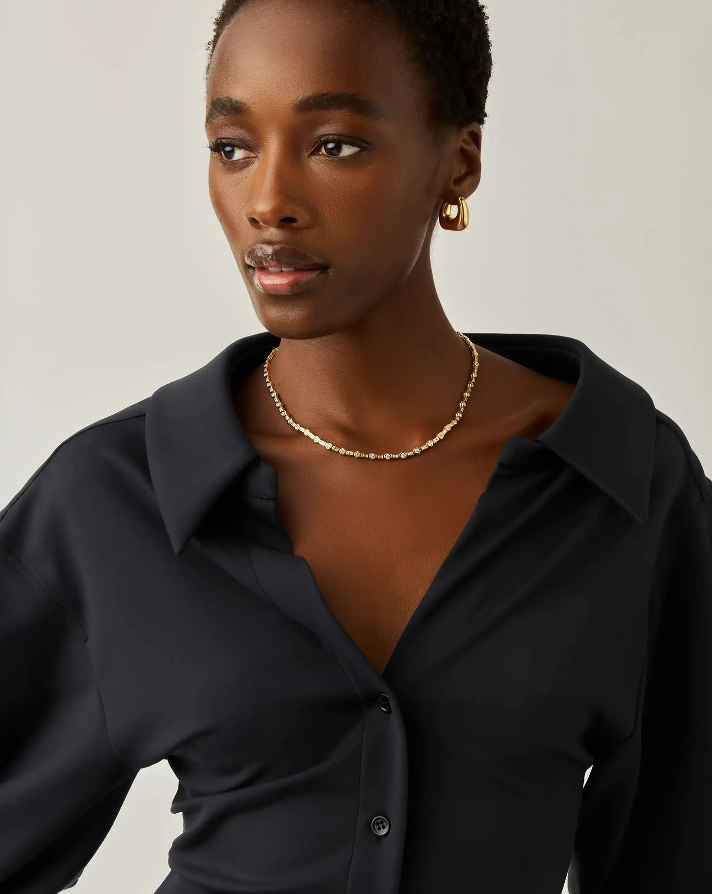 Lucy Williams Tennis Necklace | 18ct Gold Plated