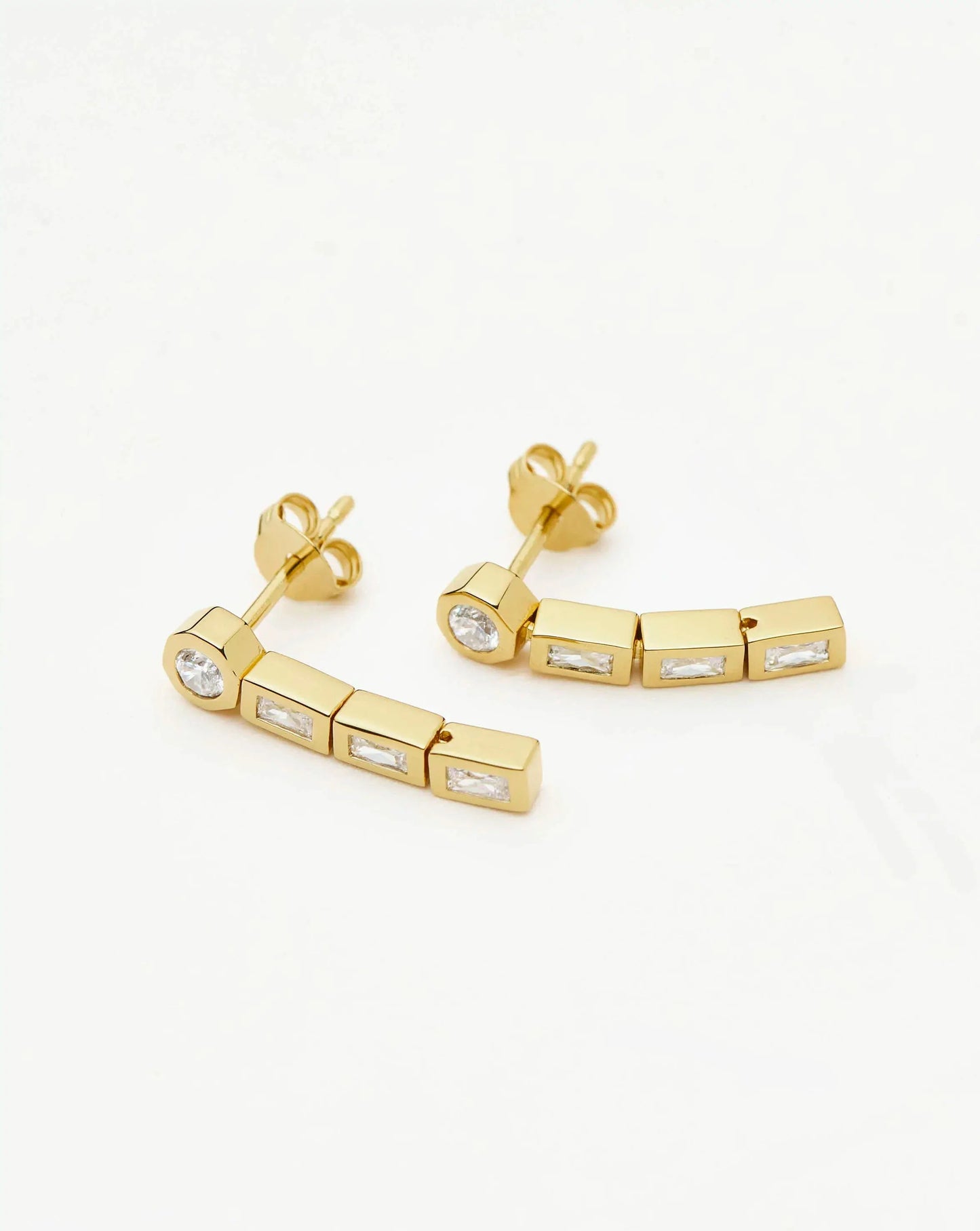 Lucy Williams Tennis Small Drop Earrings | 18ct Gold Vermeil