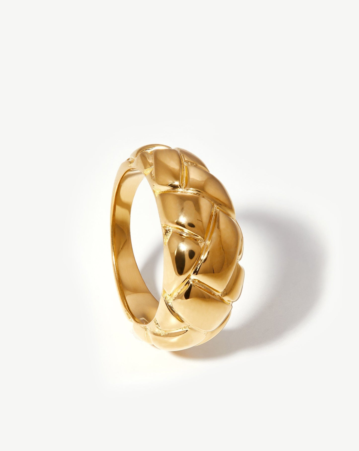 Lucy Williams Dome Waffle Ring | 18ct Gold Vermeil