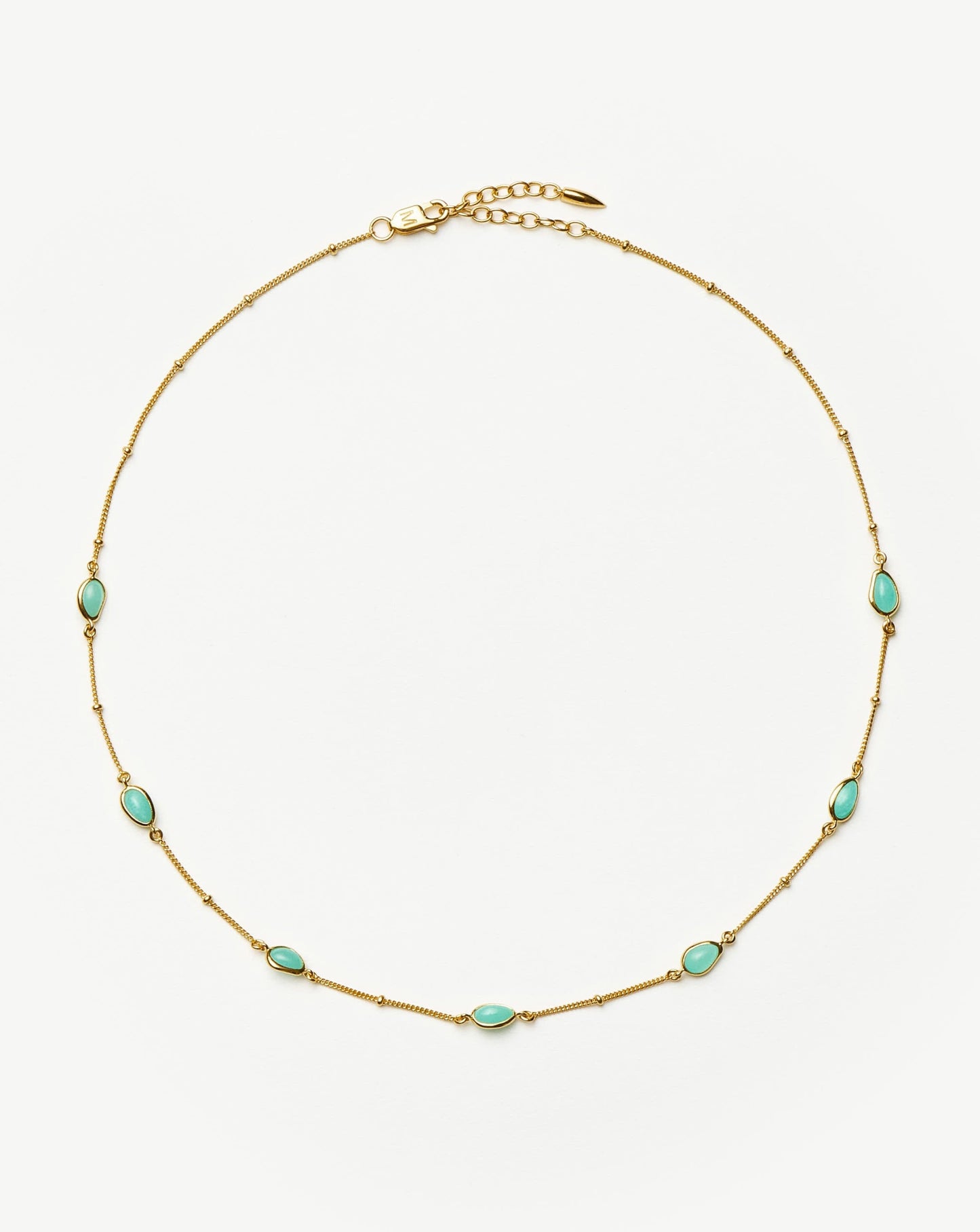 Magma Gemstone Charm Choker | 18ct Gold Vermeil/Amazonite