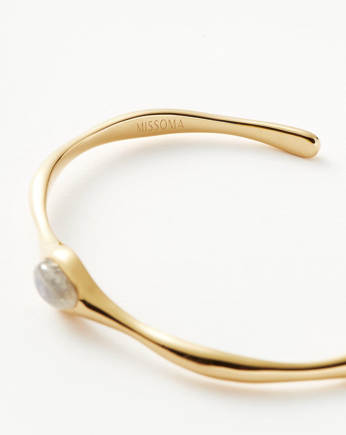 Magma Gemstone Cuff Bracelet | 18ct Recycled Gold Vermeil on Brass