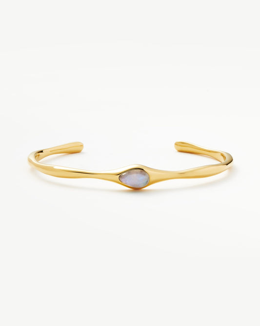 Magma Gemstone Cuff Bracelet | 18ct Recycled Gold Vermeil on Brass