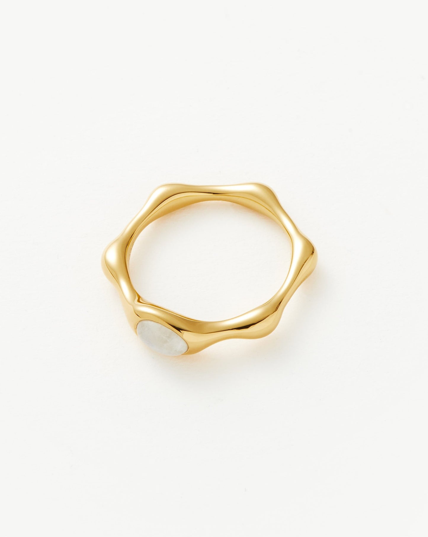 Magma Gemstone Stacking Ring | 18ct Recycled Gold Vermeil on Recycled Sterling Silver