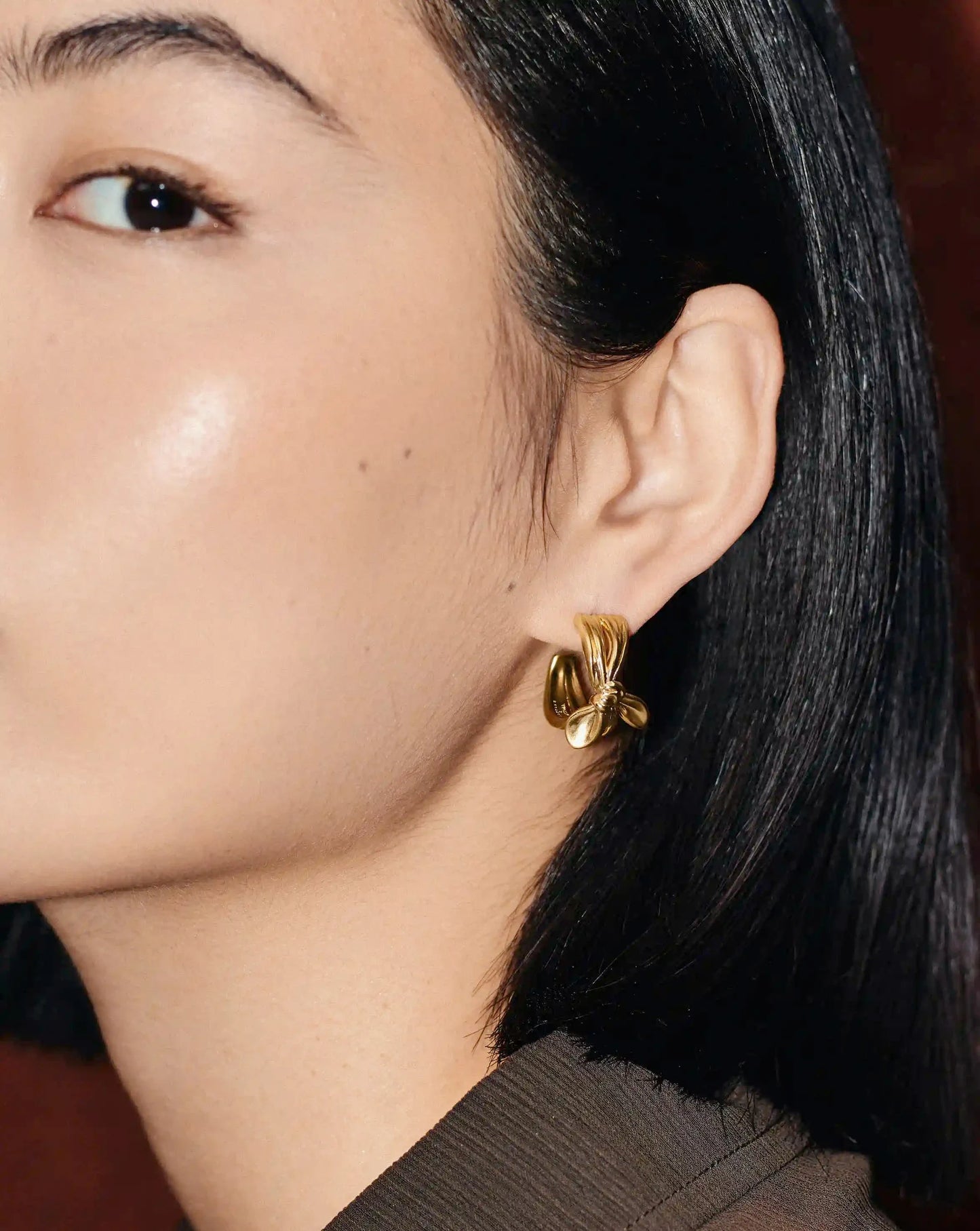 MARKGONG Bow Hoop Earrings | 18ct Gold Plated