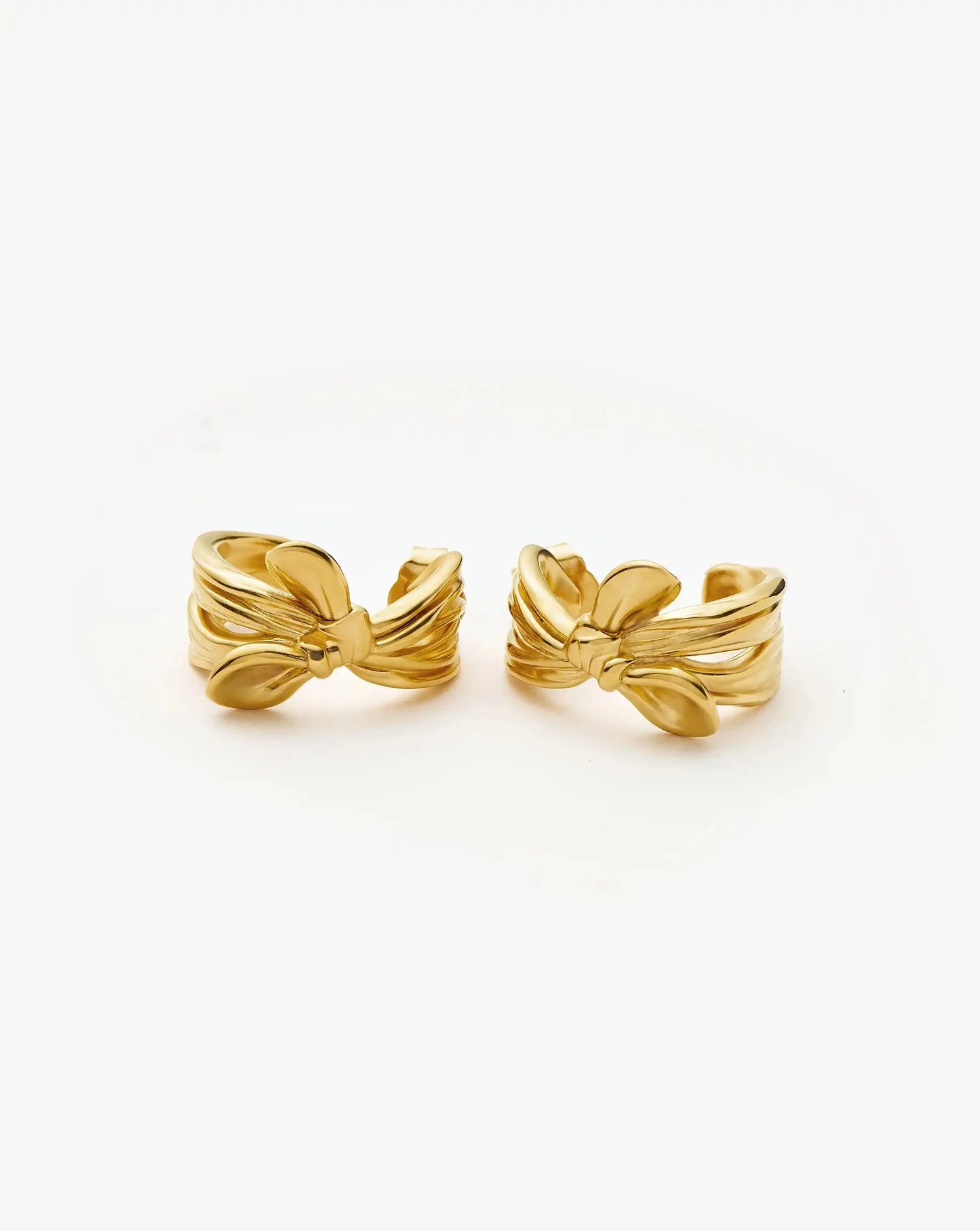 MARKGONG Bow Hoop Earrings | 18ct Gold Plated