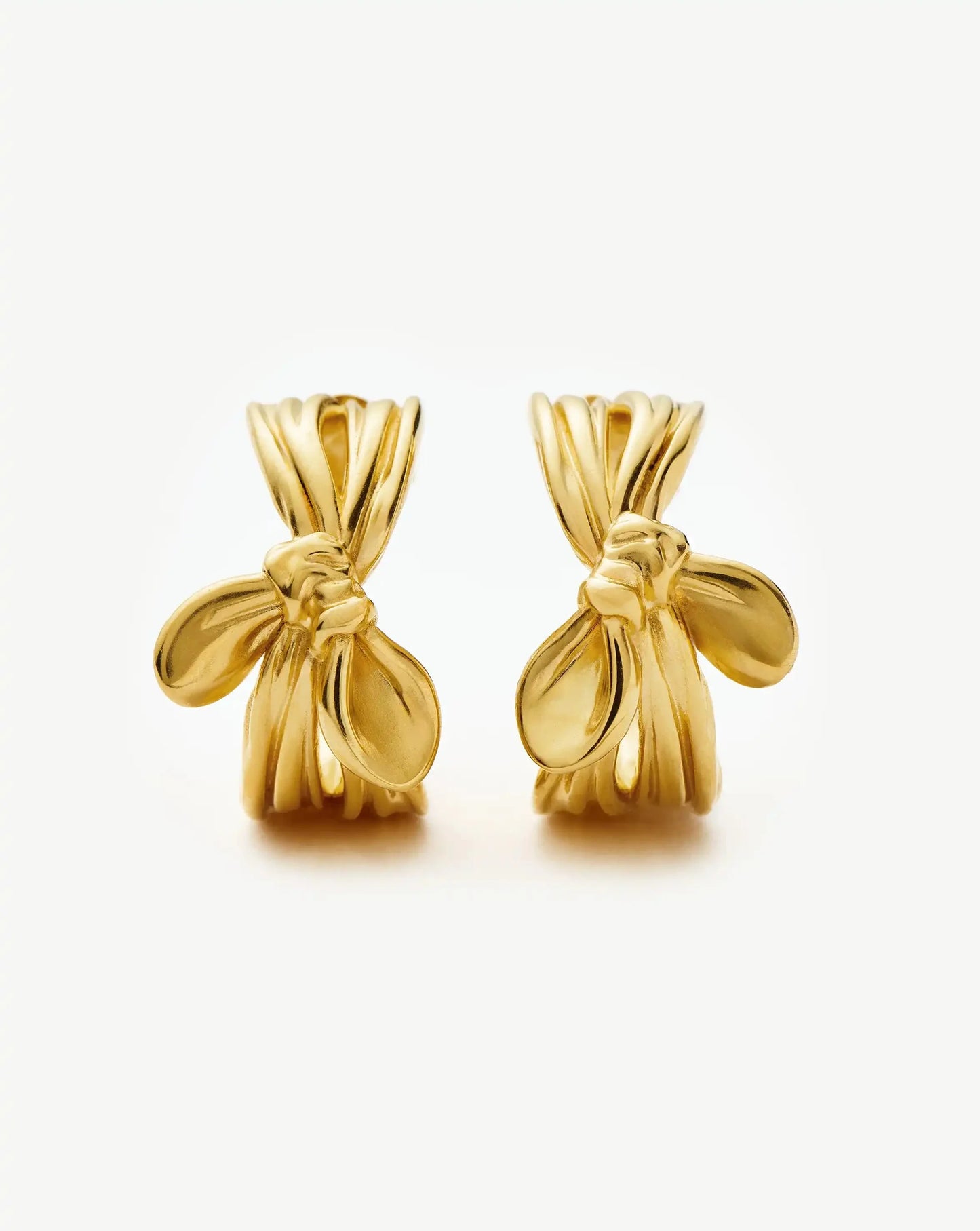MARKGONG Bow Hoop Earrings | 18ct Gold Plated