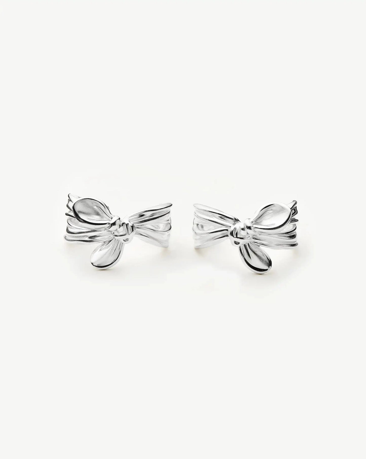 MARKGONG Bow Hoop Earrings | Silver Plated