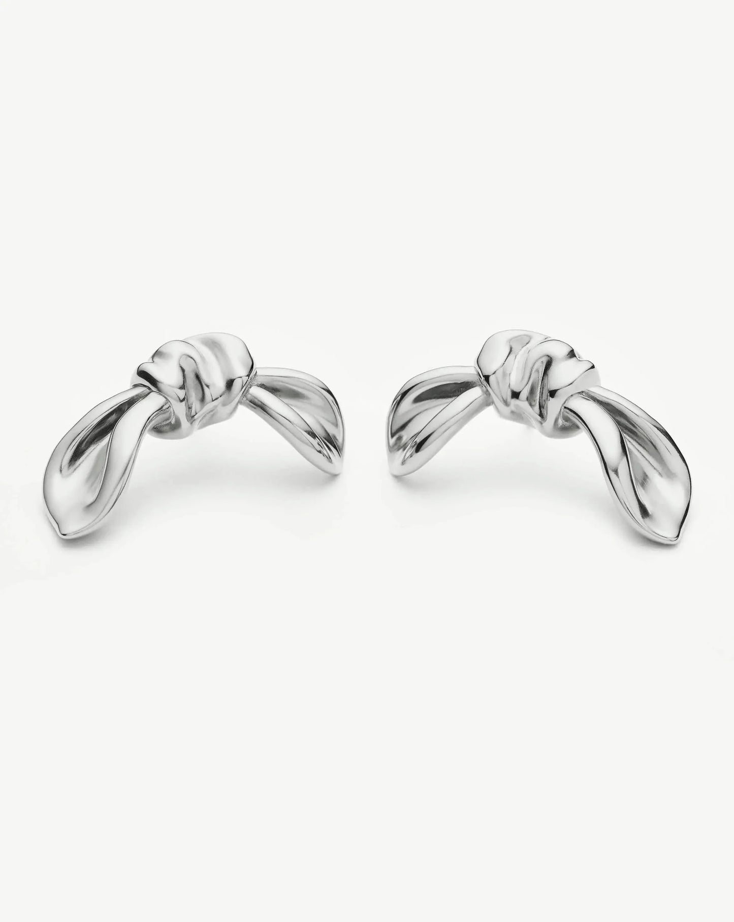 MARKGONG Bow Oversized Stud Earrings | Silver Plated
