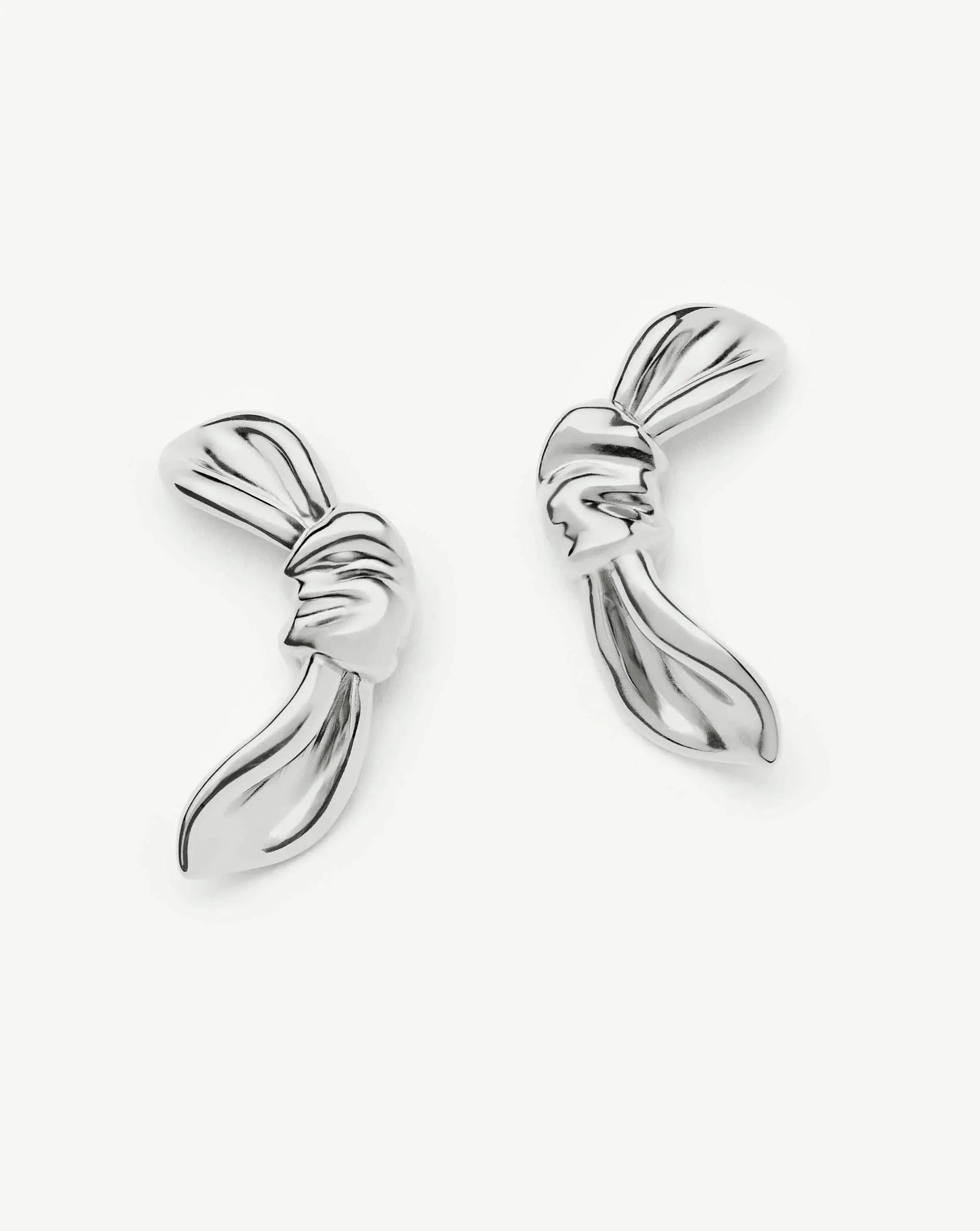 MARKGONG Bow Oversized Stud Earrings | Silver Plated