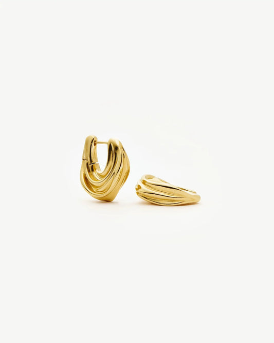 MARKGONG Draped Hoop Earrings | 18ct Gold Plated