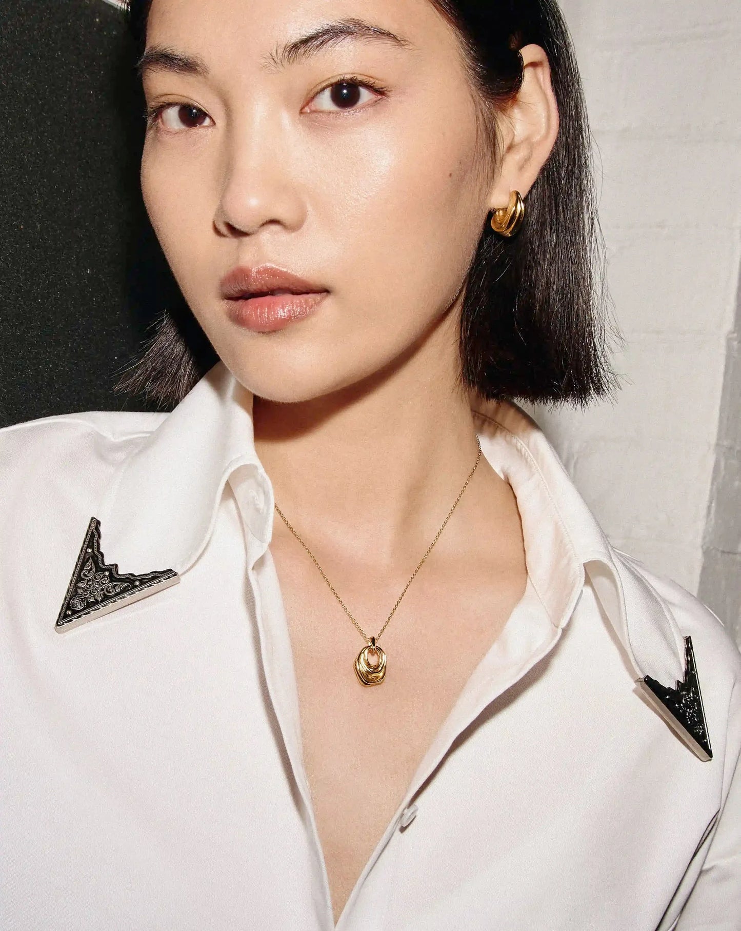 MARKGONG Draped Pendant Necklace | 18ct Gold Plated