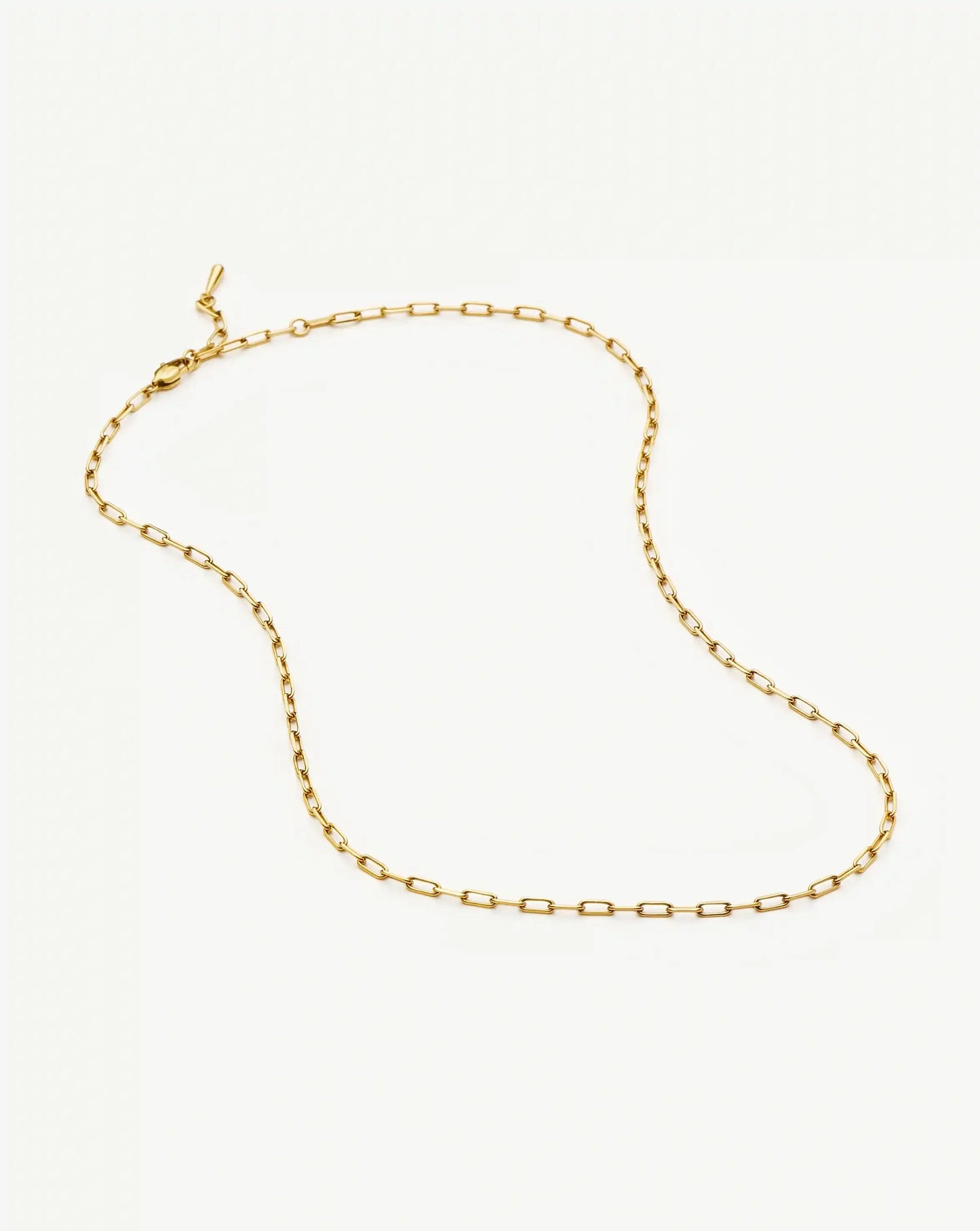 Mini Paperclip Chain Necklace | 18ct Gold Plated