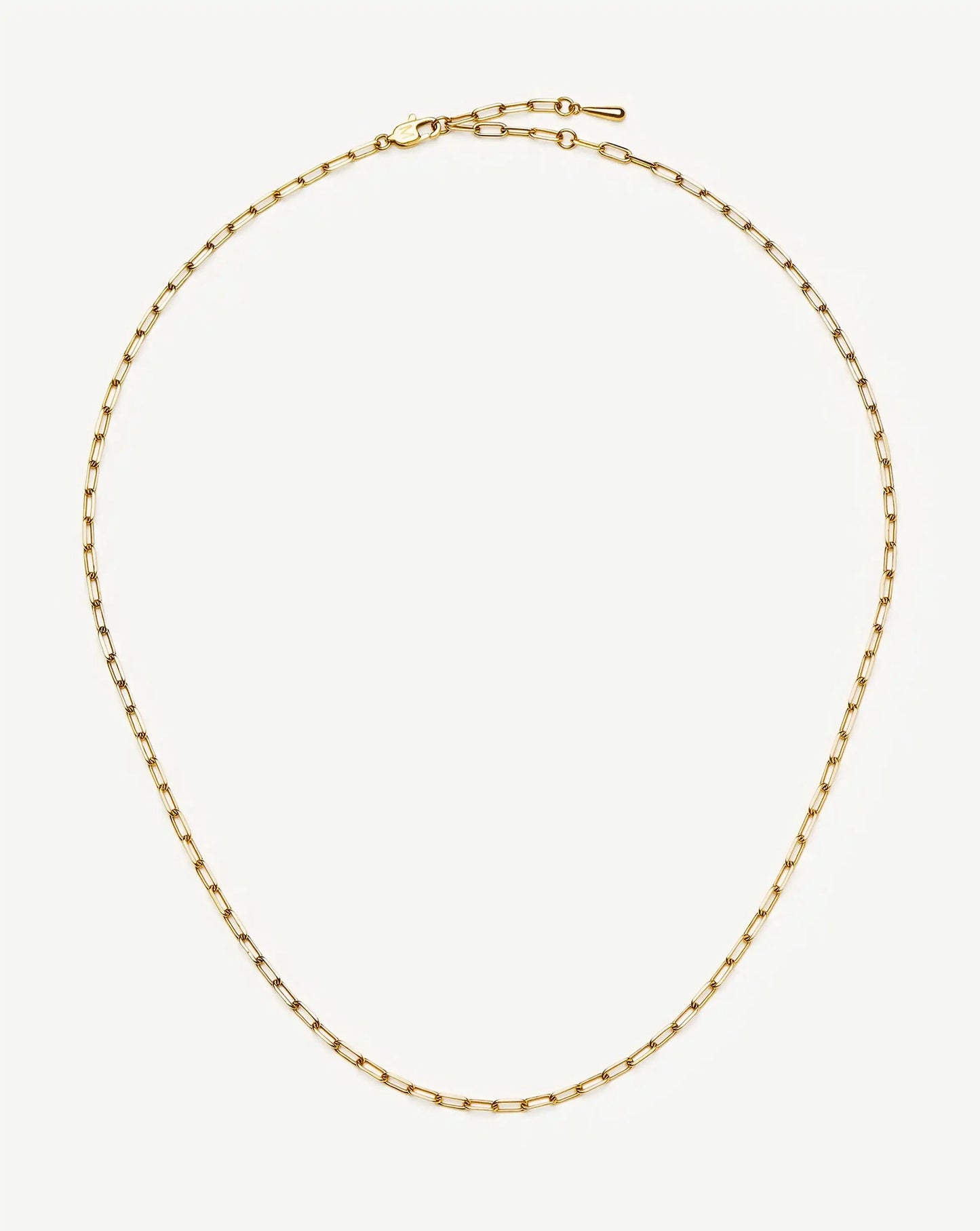 Mini Paperclip Chain Necklace | 18ct Gold Plated