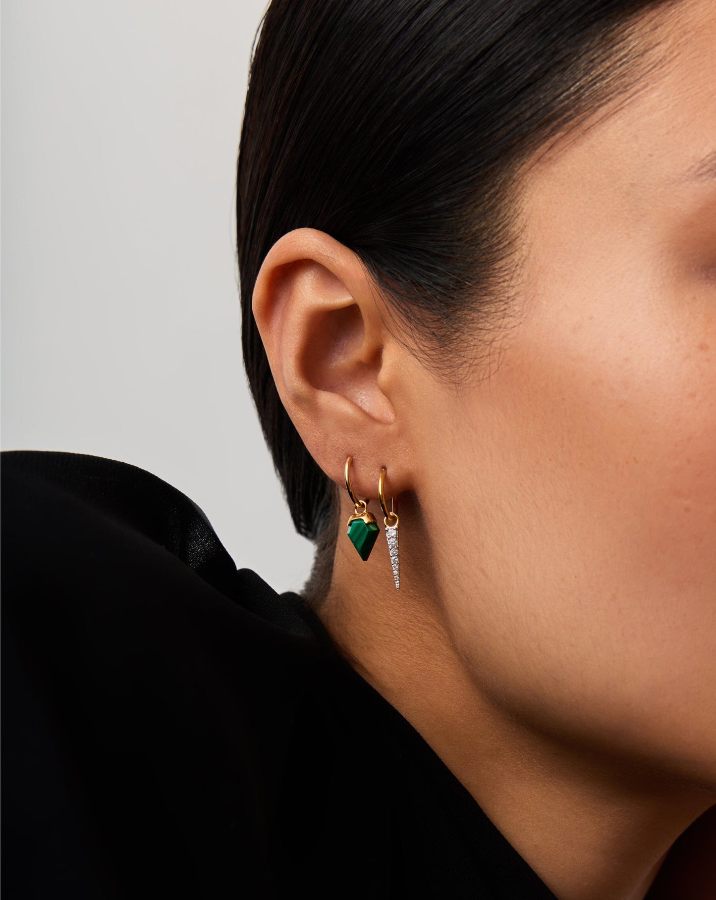 Mini Shield Hoop Earrings