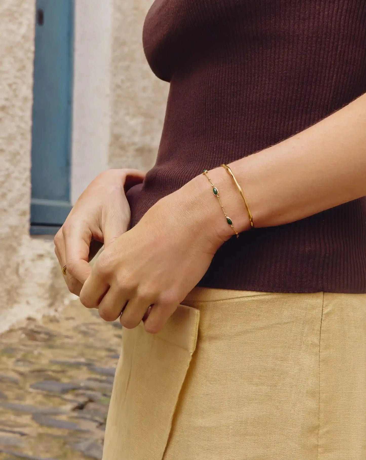 Molten Cuff Bracelet | 18ct Gold Plated