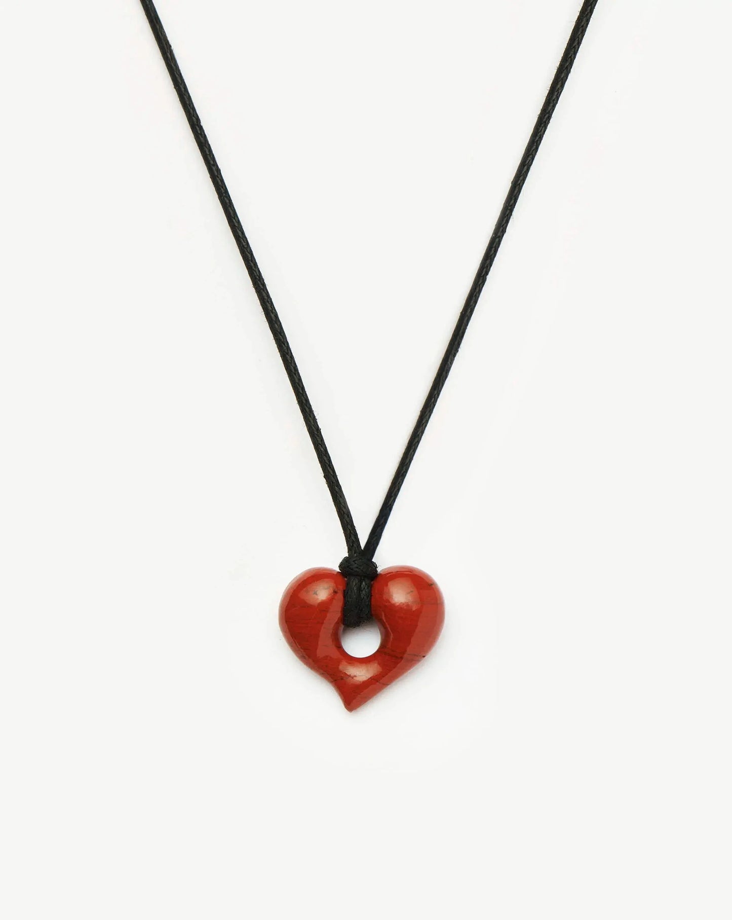 Molten Heart Jasper Pendant Cord Necklace