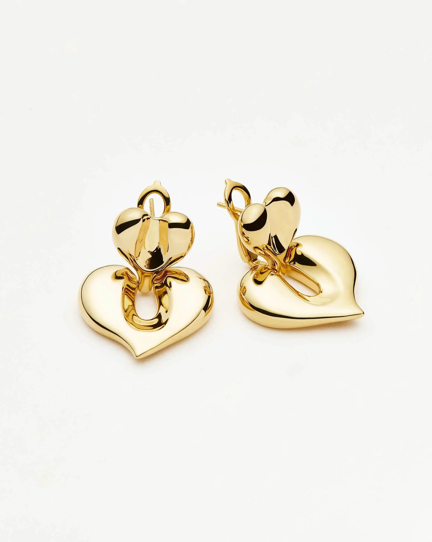 Molten Heart Statement Earrings | 18ct Gold Plated