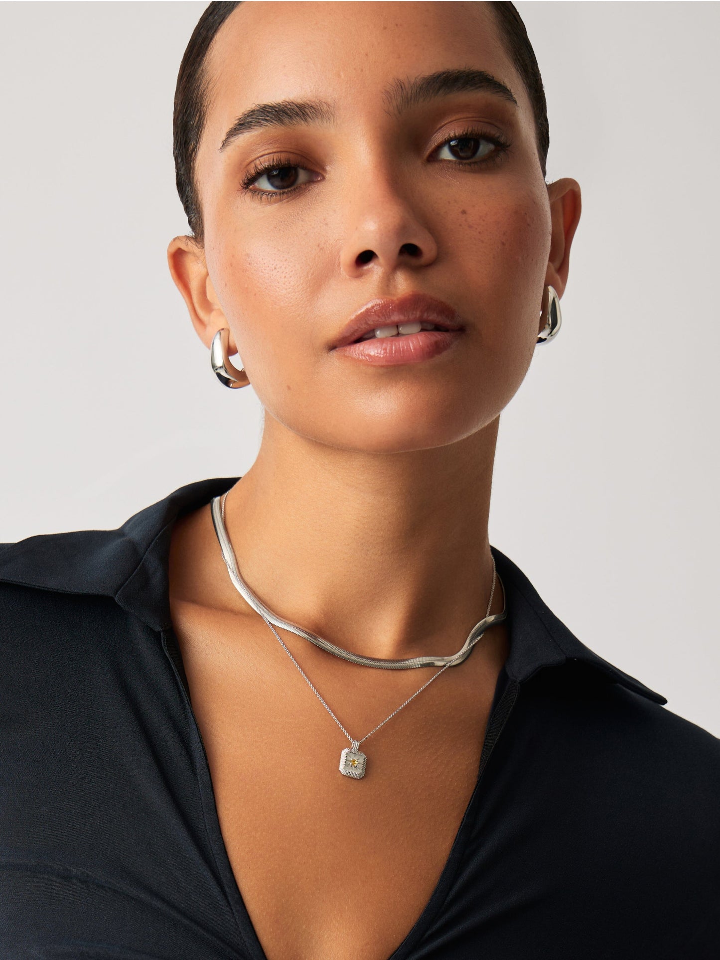 April Birthstone Pendant Necklace | Crystal/Sterling Silver